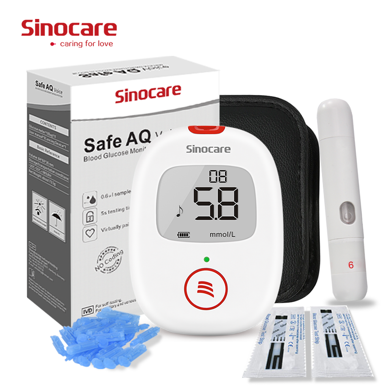 Sinocare Diabetes Meter Blood Sugar Meter Diabetic Glucose Monitor Glucometro Portatil Glucose Meter Sensor