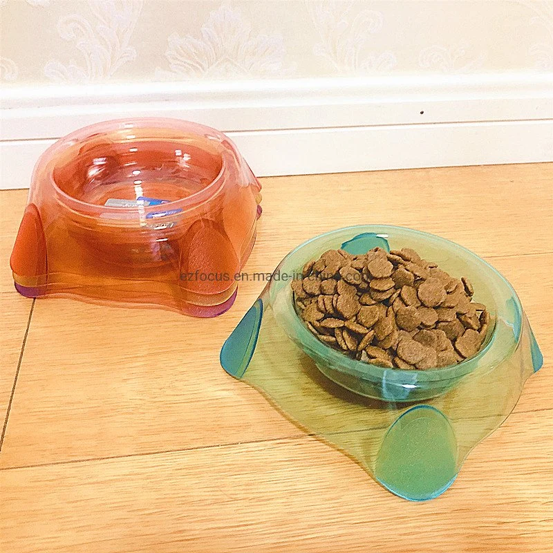 Trendy Pet Dog Bowl Transparent Crystal Cat Food Bowl Feeder, Suitable for Wet or Dry Pet Food, BPA Free Cat Dish Bowl and Non-Skid Dog Water Bowl Wbb12780