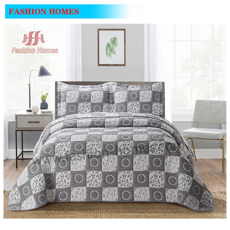 3 Pieces 100% Polyester Jacquard Quilt and Home Textile for Use