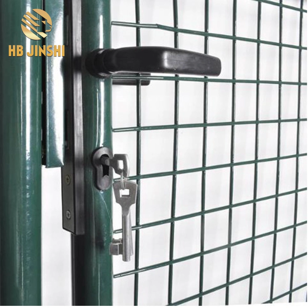 Manufacture Germany Euro Green Single Garden Gate with Copper Lock Core