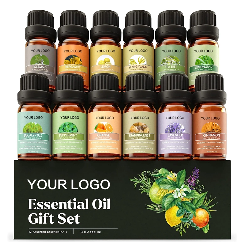 Aromatherapy Essential Oil Gift Set 6 Pack Aroma Diffuser Oils 12 Various Fragrance High quality/High cost performance  Eucalyptus Clove Cedar Oil