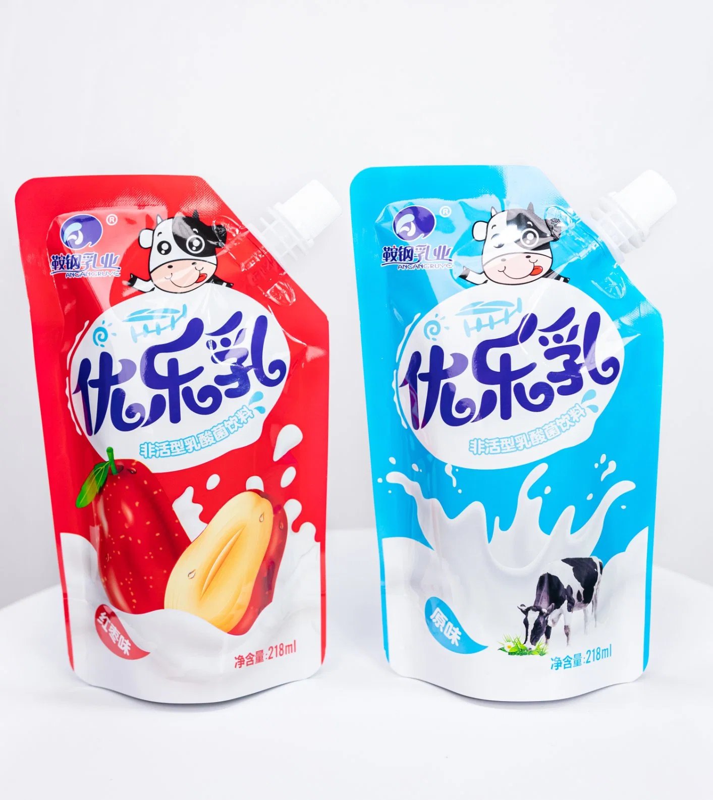 Food Grade Printing 218ml Standing up Pouches with Spout