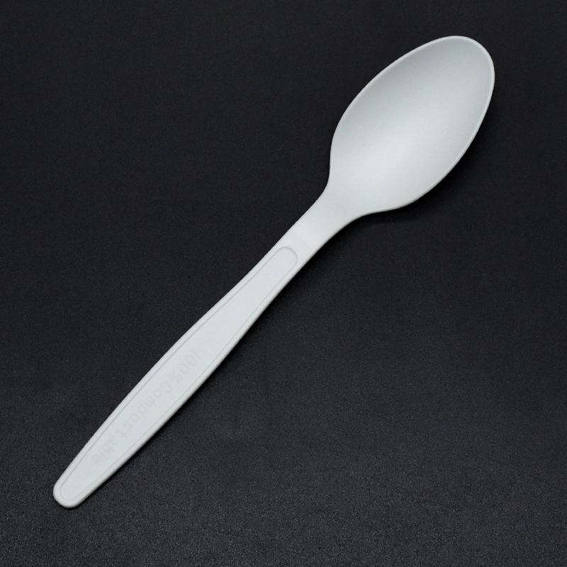 Biodegradabel Material PLA Spoon Polylactic Acid Fork Environmental Cutlery Sets