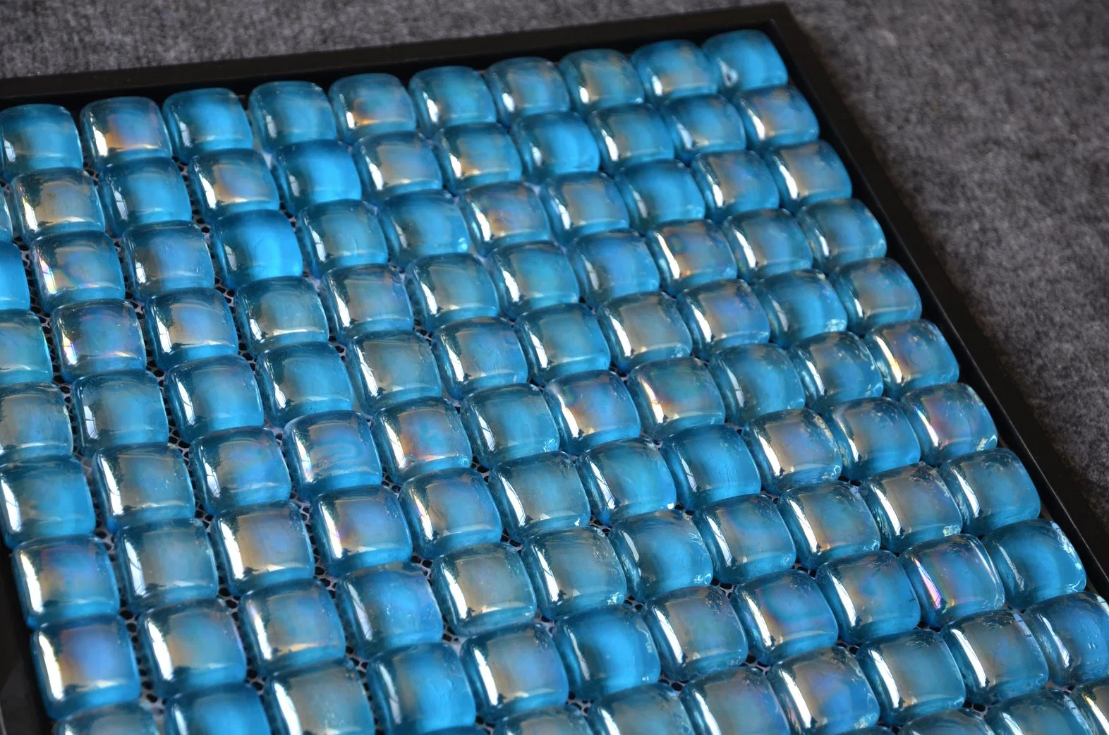 American Style Standard Bright Blue Glass Crystal Mosaic Tile