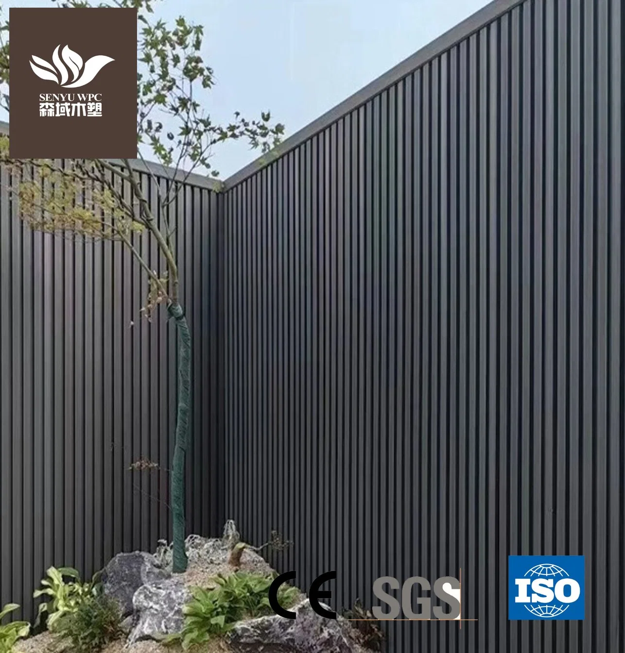 219mm*26mm Outdoor Co-Extrusion WPC Wall Panel Cladding