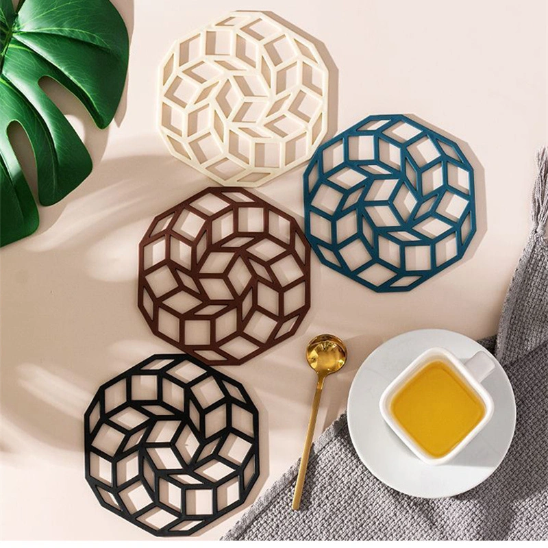 Placemats Silicone Pot Pads Heat Resistant Household Coasters