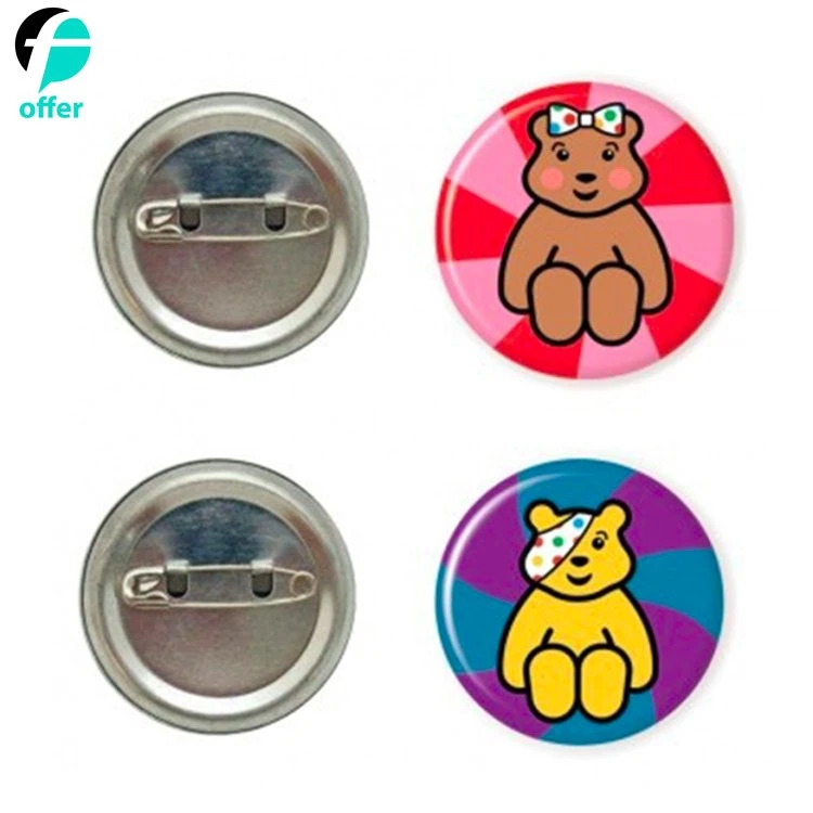 Promotional Gifts Custom Logo Star Shape Tin Button Badge