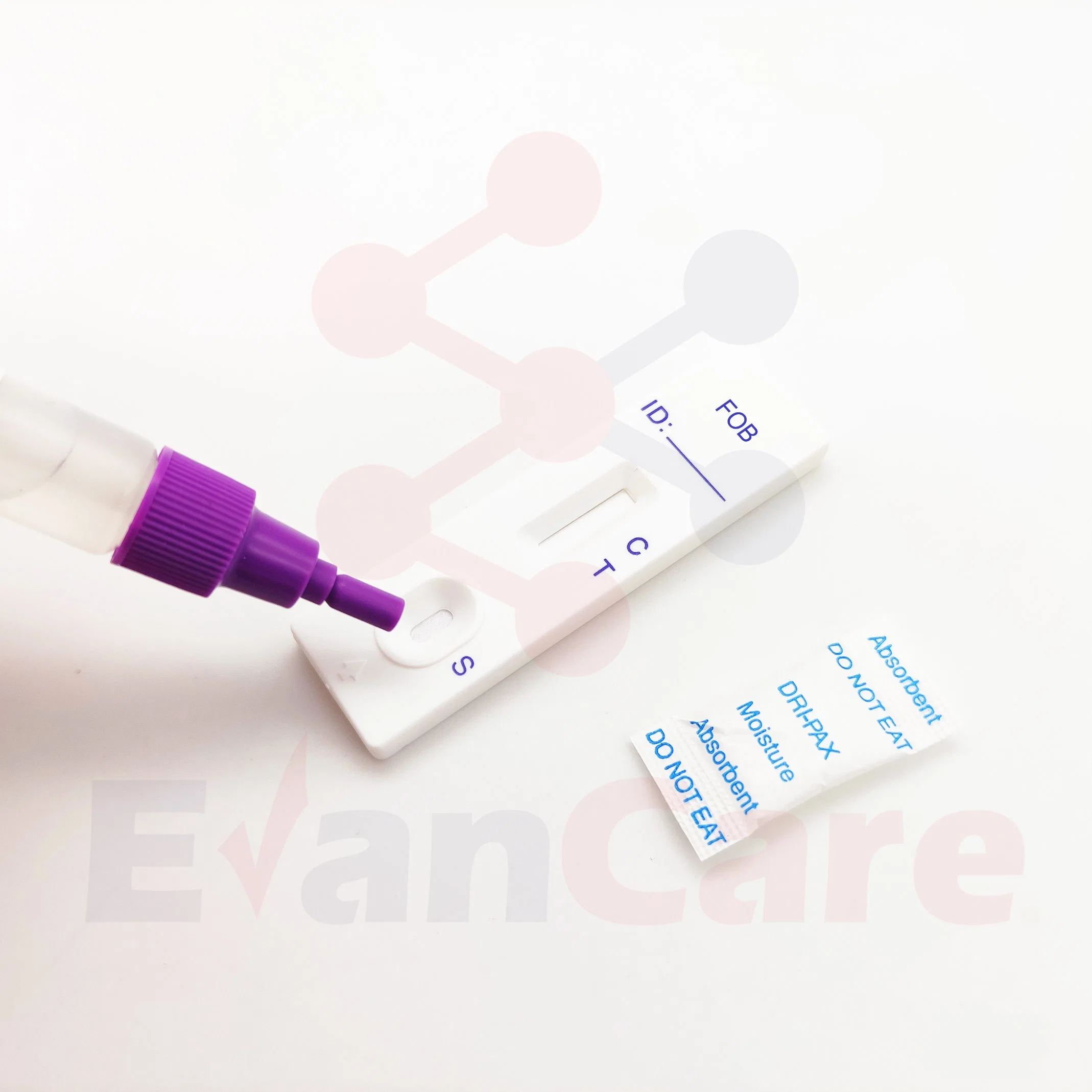 Evancare Llavero Kit de prueba de heces de diagnóstico rápido marcador tumoral equipo de prueba de sangre oculta en heces