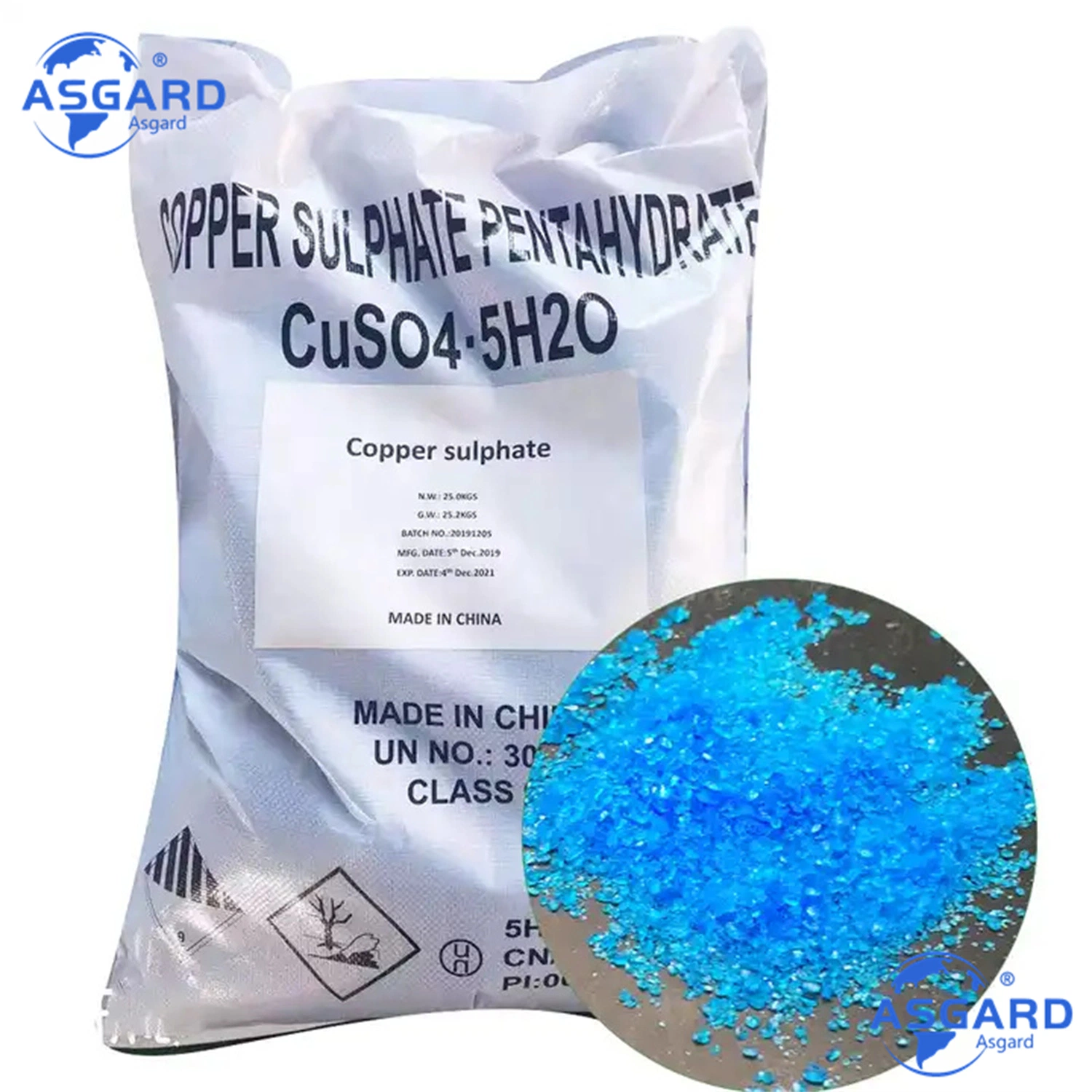 Сульфат меди сульфат меди Промышленное использование CuSo4.5H2O Производитель