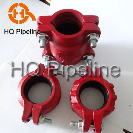 UL/FM Ductile Iron Pipe Fittings Heavy Duty Flexible Grooved Coupling