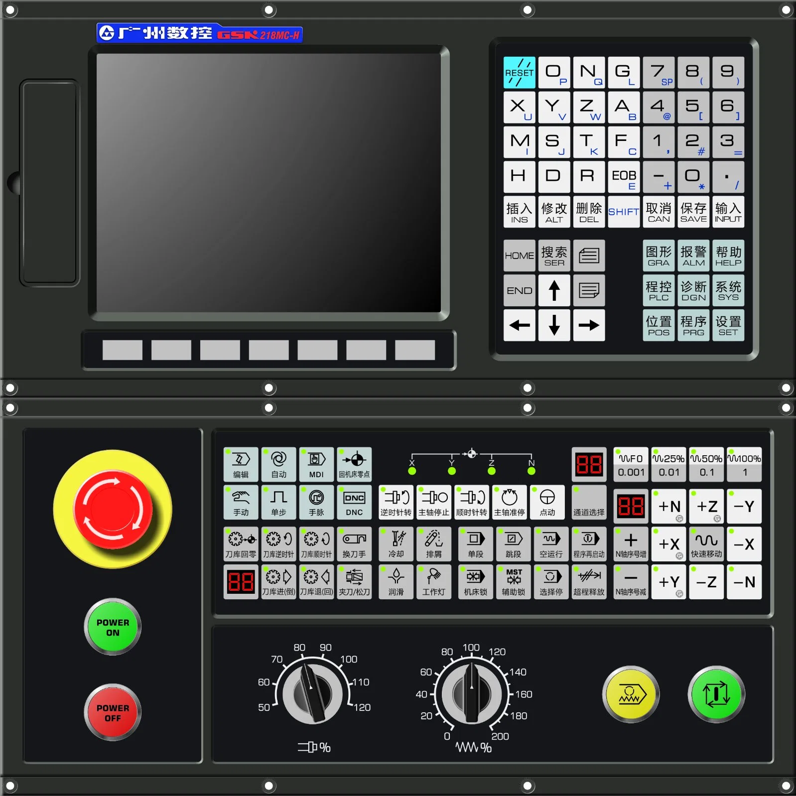 مركز مااكينج GSK 218MC وجهاز ممل CNC ماكينة CNC وحدة التحكم