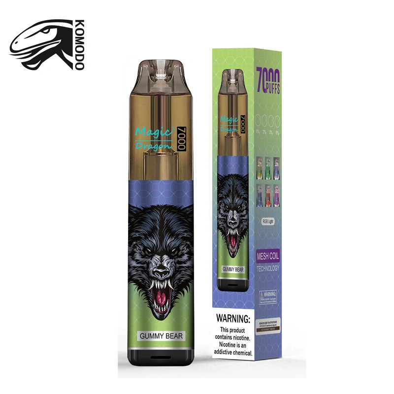 Magic Dragon 7000 Puffs VAPE sabor fruity Disposable cigarrillos electrónicos Lápiz VAPE