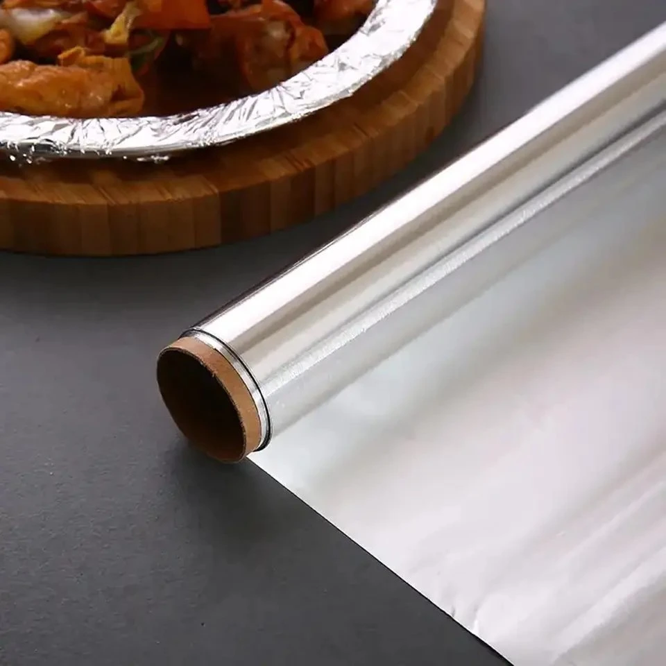 Resistente a altas temperaturas desechables rollo de lámina de estaño especial papel de horno papel de aluminio engrosada parrilladas de pescado