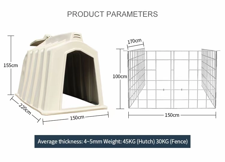 2023 Hot Sale Cattle Machinery Frame Calf Hutch for Dairy Livestock Equipment