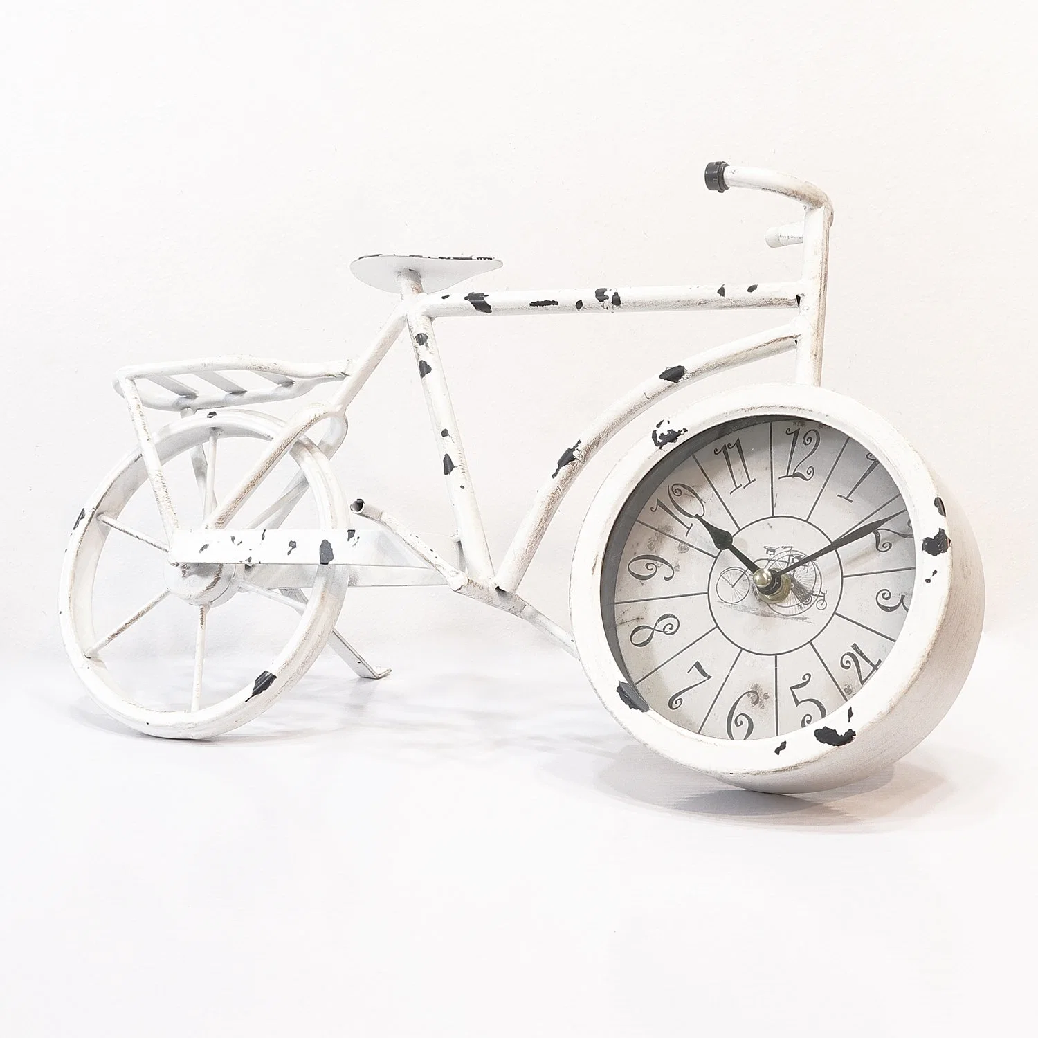 Small Metal Desk Table Clock Bike Design Clock