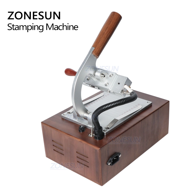 ZONESUN Zs-110c nouveau gaufrage manuel en cuir papier machine à bois presse à chaud Machine lettres Machine d'estampage à chaud