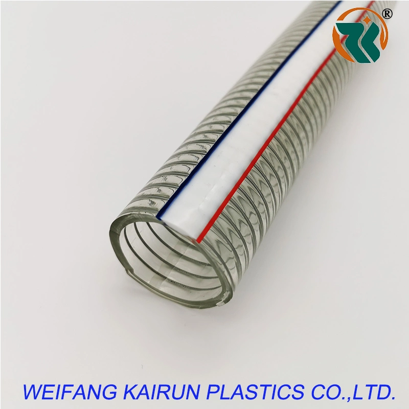 8mm/9mm/12mm/15mm/19mm/25mm/32mm Conveying Water Food Grade PVC Steel Wire Reinforcd Hose