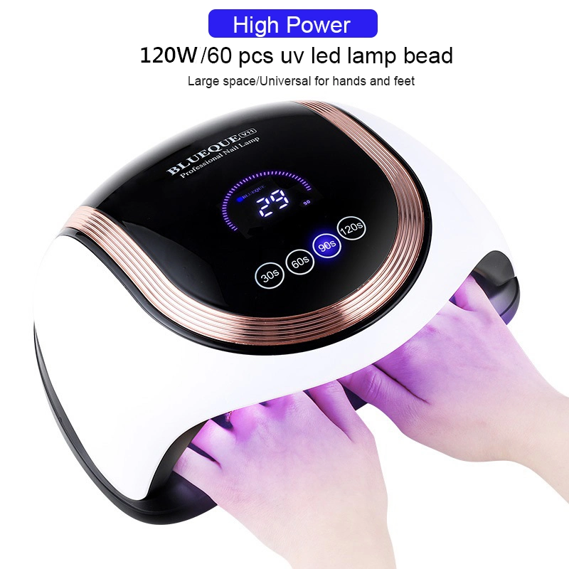 V11 120W Smart Nail Lamp Used for Drying Gel Polishing Fluid Four 30/60/90/120s Timer Automatic Manicure Machine