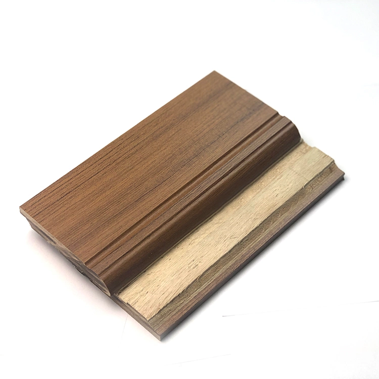 Brown Wooden Grain Floor Accessory Skirting Covering Board PS or PVC Material