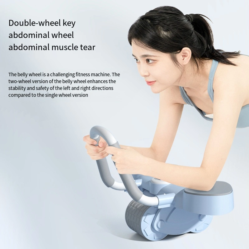 New Automatic Rebound Abdominal Fitness Wheel Elbow Support Abdominal Contraction Abdominal Muscle Rolling Abdominal Muscle Slimming Tool Fitness Wheel