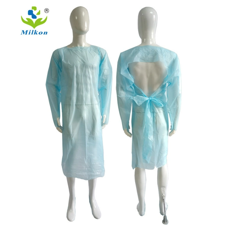 Disposable Surgical Gown Medical Clothing CPE Film CPE Gown
