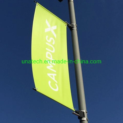 Banner Flex Street lámpara Polo Anuncios Medios de impresión de imagen Holder Hardware