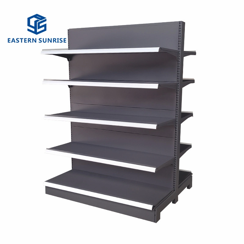 Grey Color Metal Frame Supermarket/Shopping Mall/Store Display Shelving System