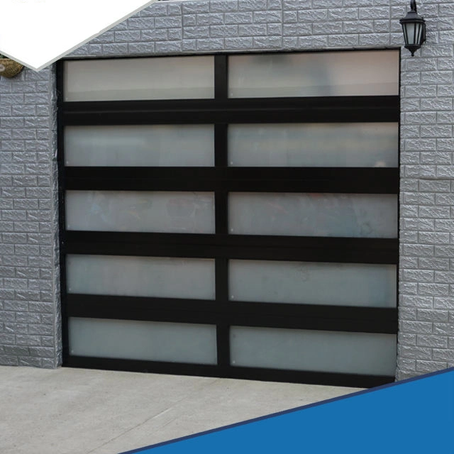 Aluminum Glass Panel Garage Door / Automatic Used Commercial Garage Doors 16X8