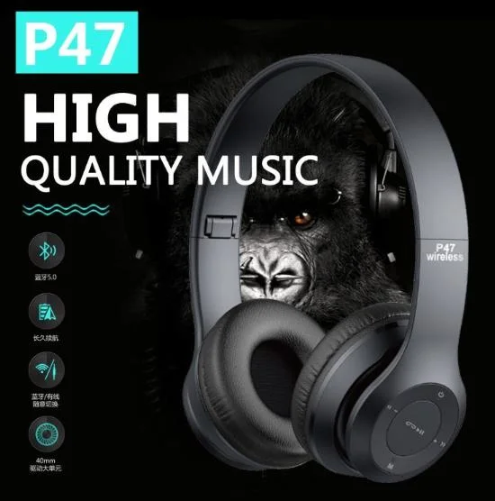 Bluetooth on Ear Stretchable Headphone Game Version Bluetooth Headphone