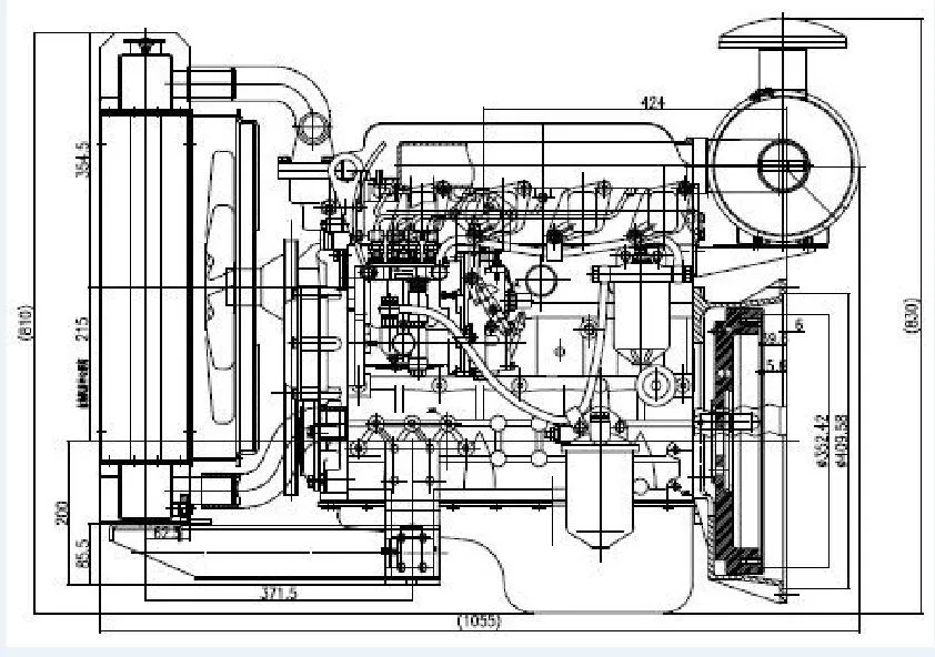 Quatro Storkes Motor Diesel em aço forjado para gerador//diesel do gerador a diesel do gerador de energia com a ventoinha e o radiador