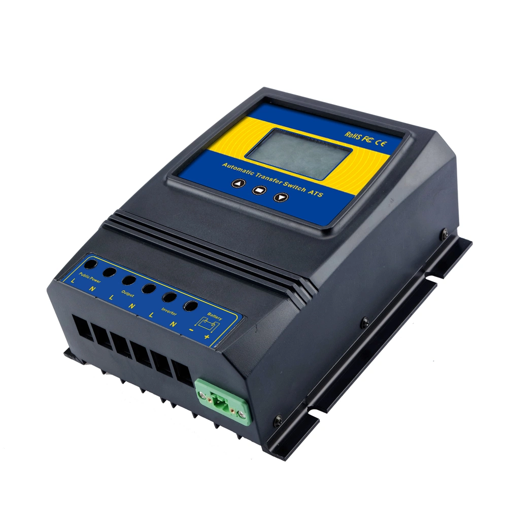 ATS automático de doble interruptor de transferencia de potencia para el controlador de carga solar Viento Solar System DC 12V 24V 48V AC 110V 220V on/off Grid paso