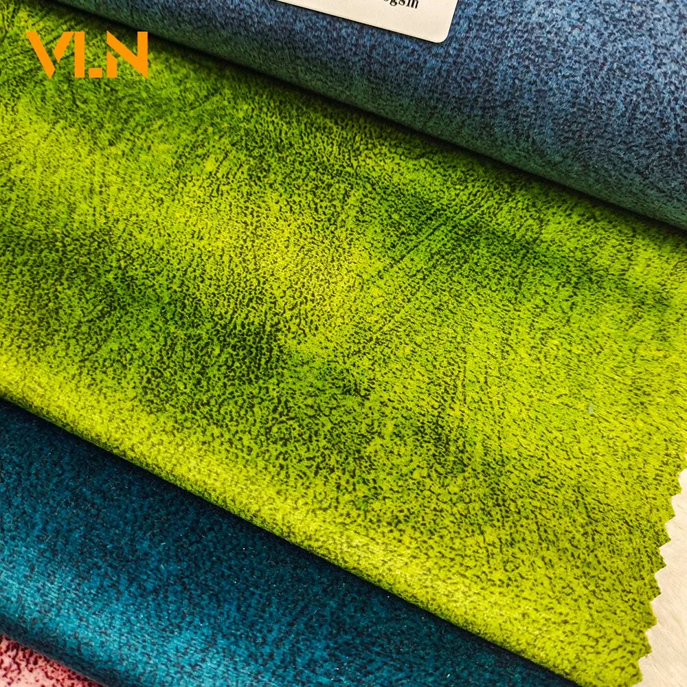 Furniture Fabric Holland Velvet Home Textiles High Quality 100% Polyester Dyeing with Printing Upholstery 0418-2