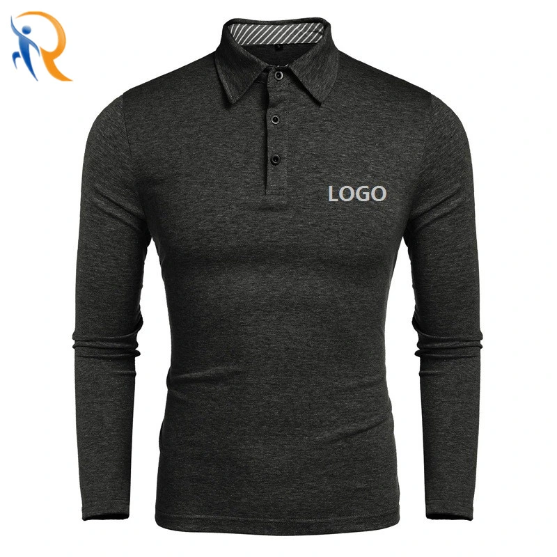 Nueva llegada del otoño ropa logotipo Cutomized Mens POLO MANGA LARGA