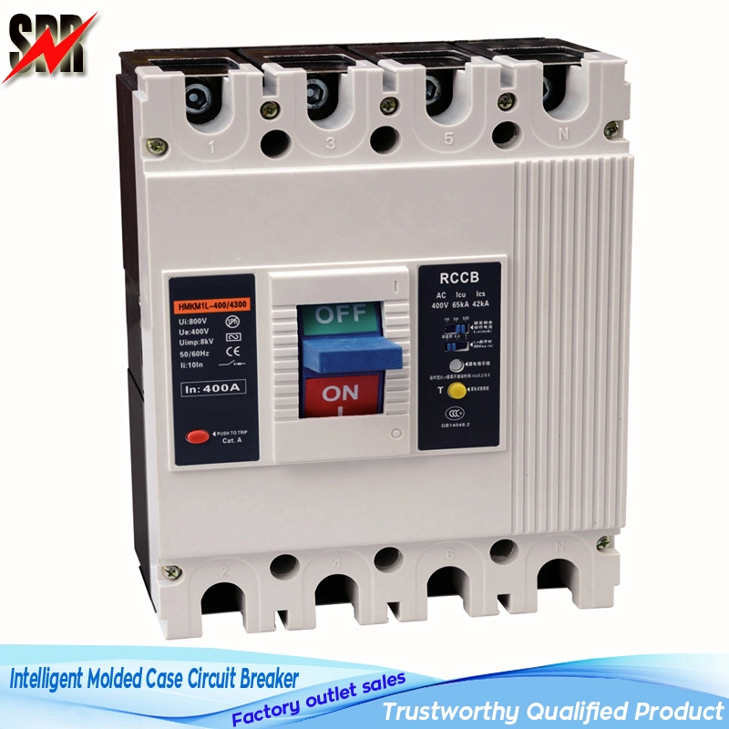 Cm1l Intelligent Moulded Case Circuit Breaker, ELCB 3p 4p 200A 300A 400A 500A 630A MCCB 30mA 100mA 300mA Cm1 Electronic Leakage Protection Circuit Breaker