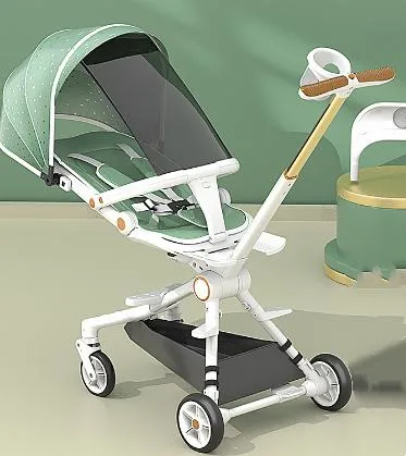 Multi-Functional Baby Roller with Dinner Plate Ultra Lightweight Folding Baby Trolley Baby Can Sit and Lie Baby Car More Safer