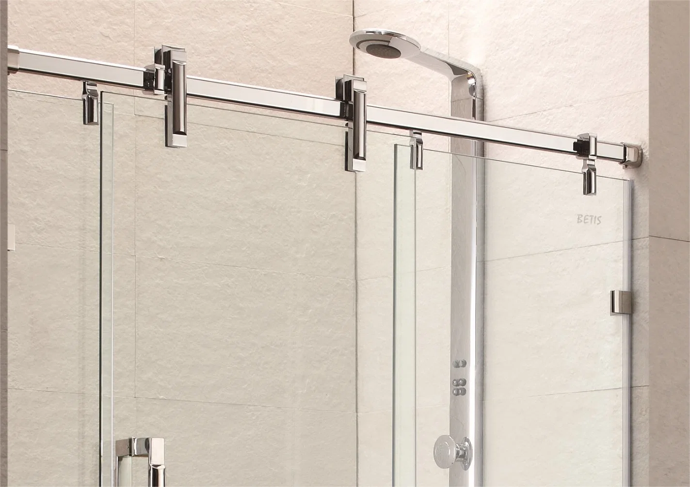 Factory Direct-Sale ASTM-Standard Stainless-Steel Shower Glass Accessories Top Bar