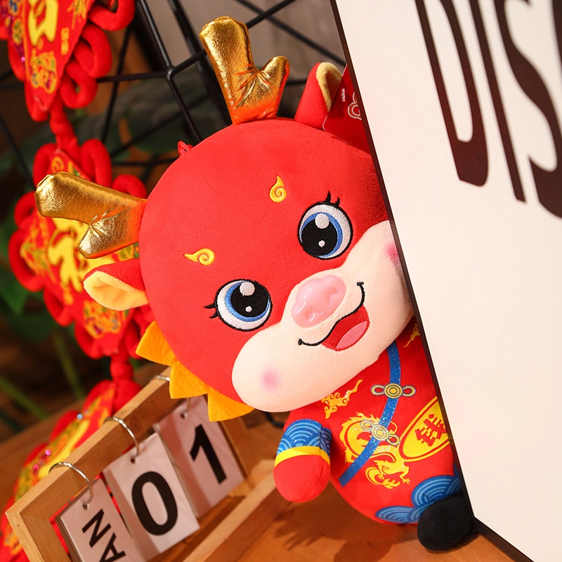 Yanxiannv Plush PP Cotton Soft Toys Chinese Dragon Stuffed Animal Chinese Dragon Money Dragon Mascot