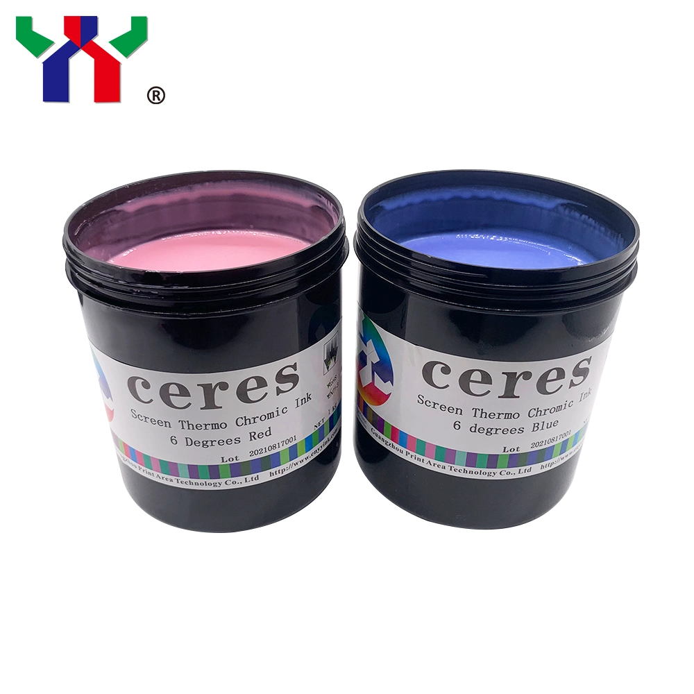 High quality/High cost performance  Screen/Flexo Temperature Sensive Ink, Thermo Chormic Ink for Security, Low Temperture in 6 Degrees to Change The Color to Blue, 1kg/Can