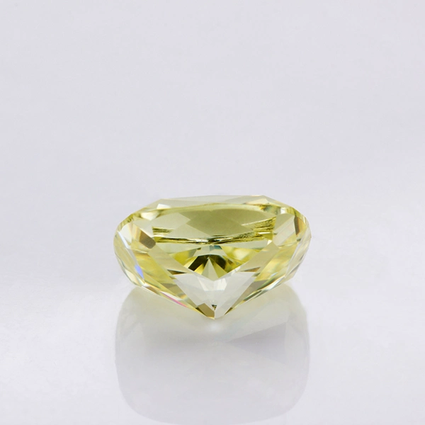 Elongated Cushion 8X10mm Crushed Ice Cut Canary Yellow Color Moissanite Stone