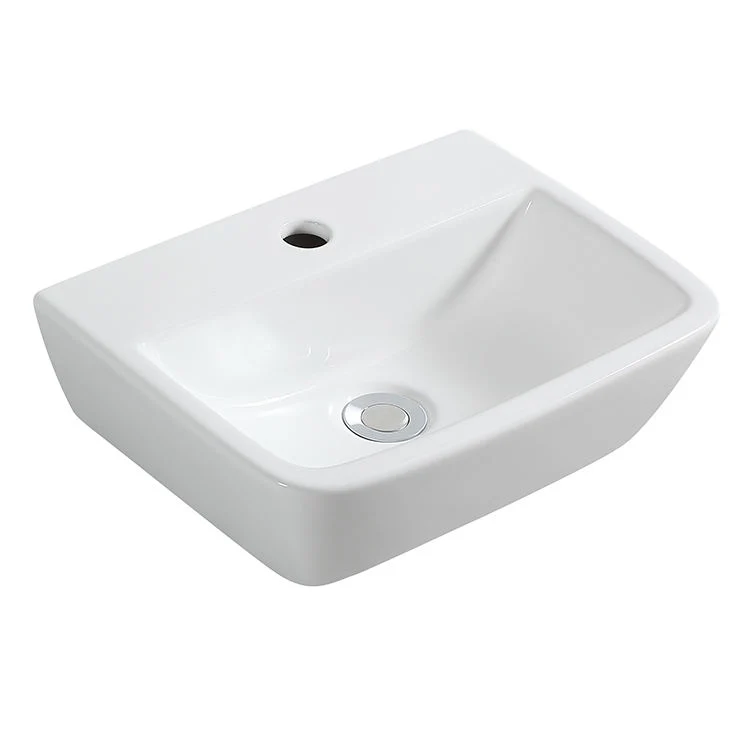 Ortonbath Small Size Wall Hung Rectangular Middle East Ceramic Bathroom Sink Basin