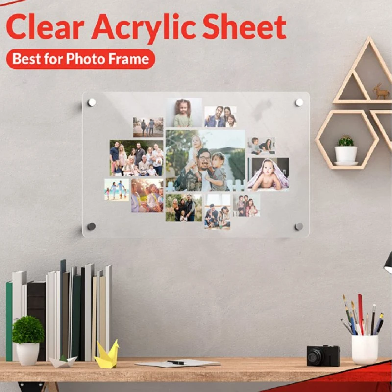 Transparent Plastic Plexi Glass Board for Signs, Picture & Photo Frame, Craft, DIY Display and Home Projects Policam Clear Acrylic Sheet