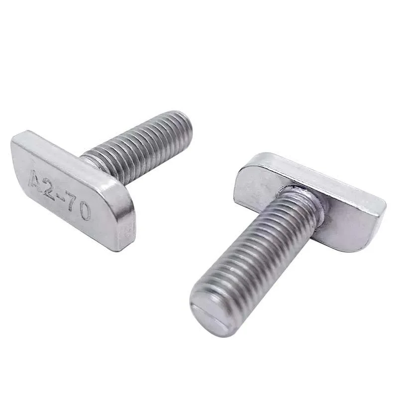 Hardware OEM no estándar de acero inoxidable 304 M8 M6 T Tornillo Tornillo de cabeza de la pared vía sujetador de metal para el perfil de aluminio