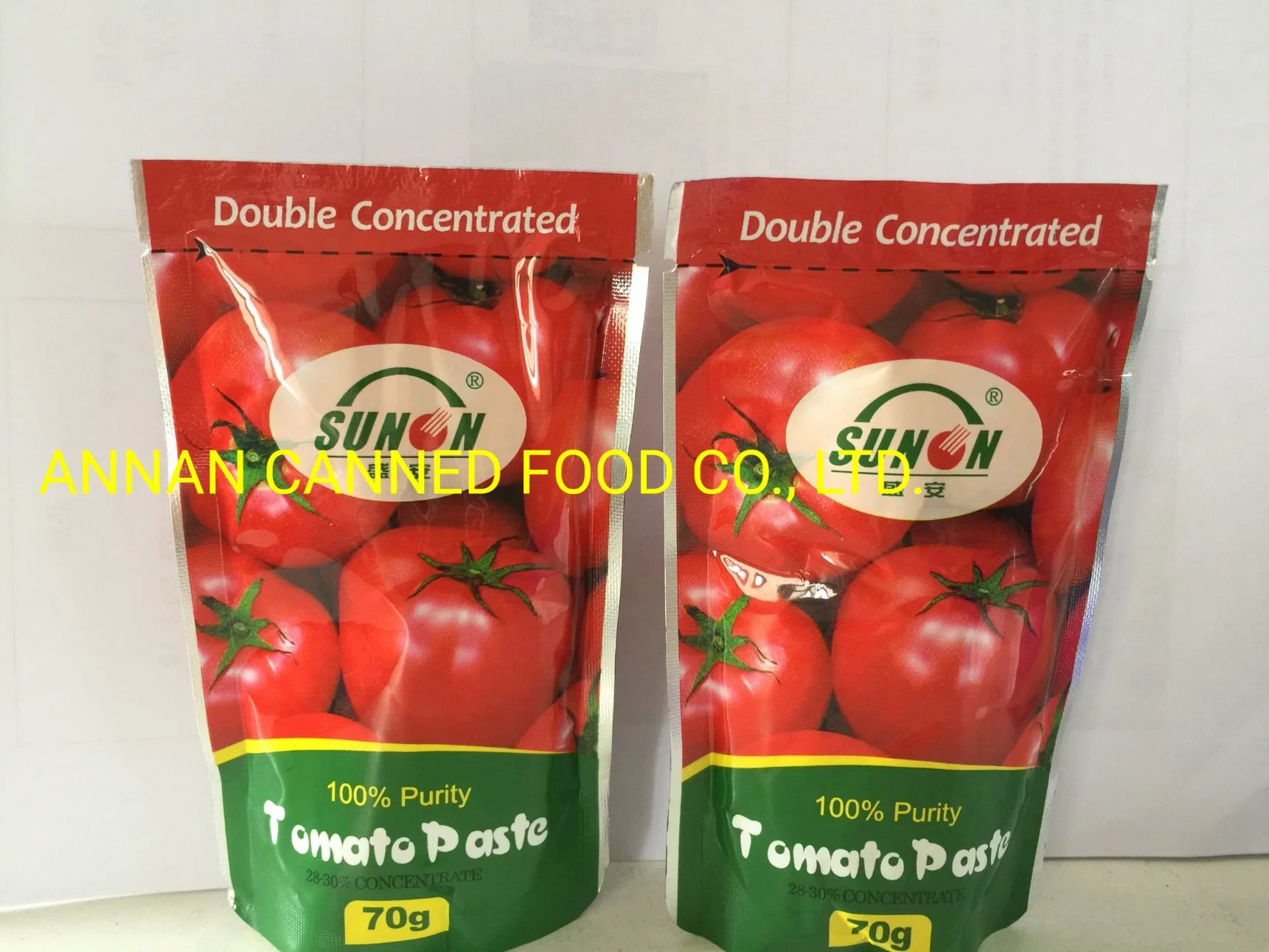 Sunon Tomatenpaste mit 28-30% Konzentrat in selbststehender Tasche