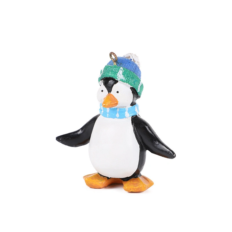 Custom Creative Christmas Gift Penguin Home Office Desktop Decoration Resin Crafts Christmas Decorations