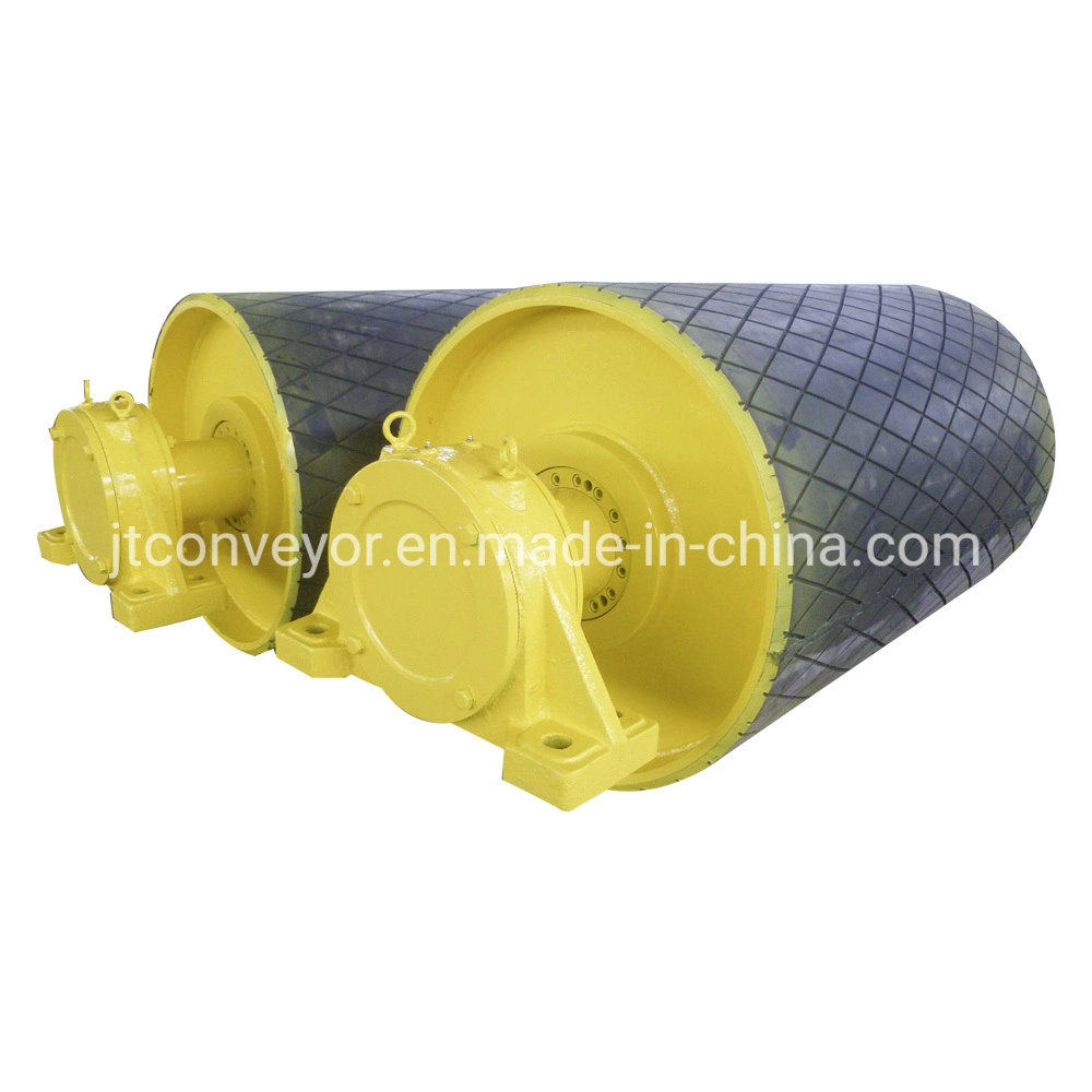 Belt Conveyor Stainless Steel Antimagnetic Head Drive Rubber Lagging Pulley