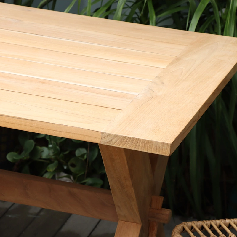 Hot Bar Hotel OEM Foshan Garden Benches Outdoor Wood Table Chair Dining Set