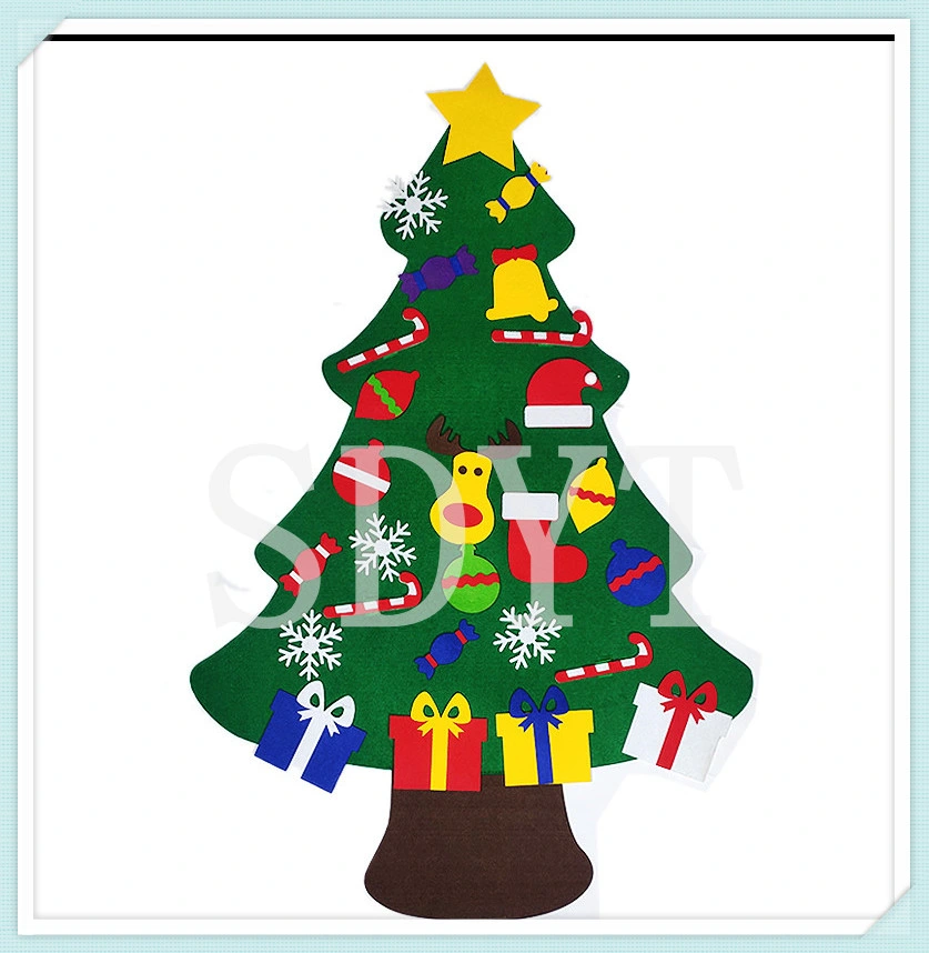 2020 DIY Ornament Wall Hanging Felt Christmas Tree Decoration for Children