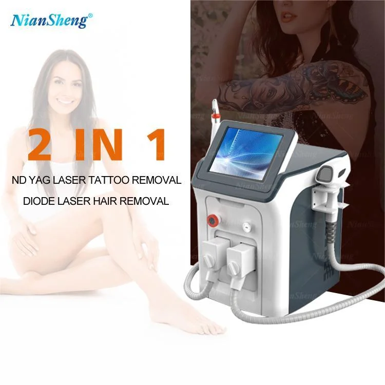 2en1 Q Commutateur ND YAG LASER Pico Tattoo dépose 808 l'Épilation Laser Diode de la beauté de l'équipement