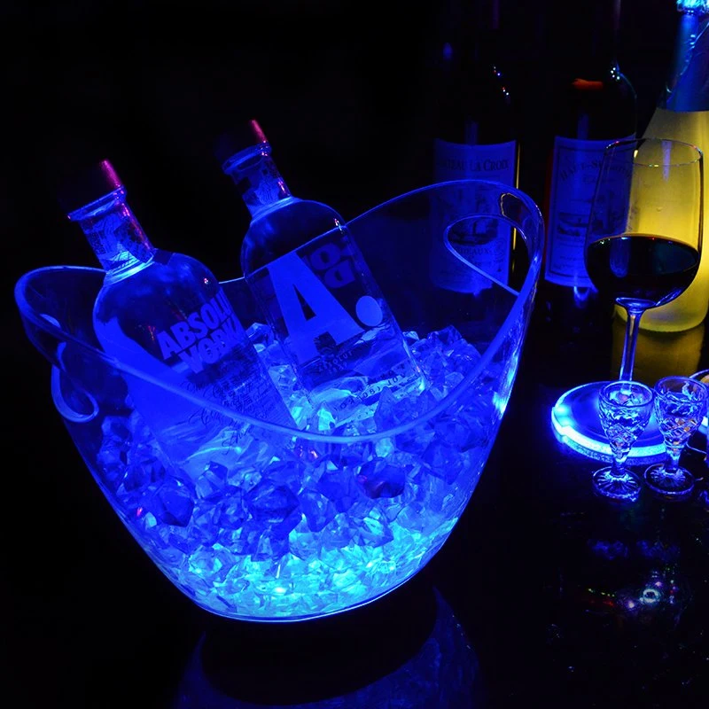 Champagne vino de LED de plástico acrílico Cubo de Hielo de fiesta