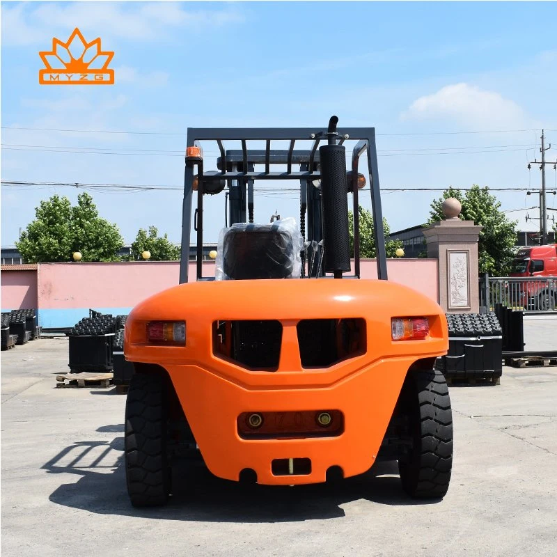 شاحنات رافعة شوكية تعمل بالديزل غير المتوازن Hyster/Yale/Linde/TCM/Nissan/Heli/Mingyu 7t 7t. 7t تويوتا 7t 7000كجم موديل CE ISO مع رافعة محرك Isuzu اليابانية